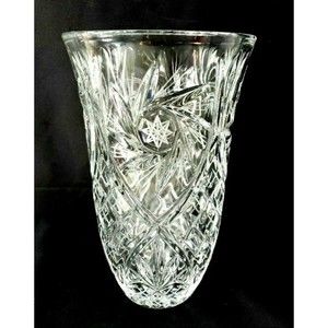 VTG, EAPG, Vase "Star of David" Early American Pressed Glass Elegant Glass